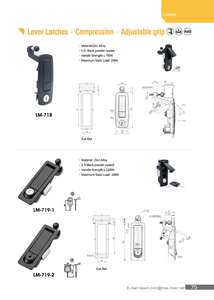 LM-718 poignée pivotante industrielle étanche bouton poussoir serrure Southco avion boîte Compression came loquet panneau électrique serrure de porte - Product Image 2