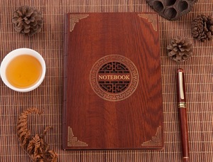 Tùy Chỉnh In Ấn Bằng Gỗ Bìa Sinh Thái Thân Thiện Tre Máy Tính Xách Tay Nhật Ký Với Bút Và Hộp - Product Image 5