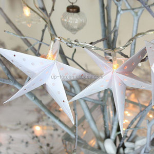 Nicroo Đèn Lồng Giấy Màu Trắng Giáng Sinh Kích Thước Tùy Chỉnh Đèn LED Nhiều Màu Đèn Lồng Ngôi Sao Giấy Giáng Sinh Trang Trí Nền Tiệc - Product Image 5