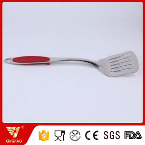 Ensemble d'ustensiles de cuisine écologiques à manche en silicone rouge 6 pièces avec support et boîte d'emballage de couleur - Product Image 4
