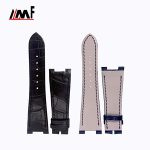 Nouvelle mode brillant classique en cuir d'alligator véritable boucle de déploiement bracelet de montre Logo personnalisé PP-S-PP5712 de bienvenue 25mm pour - Product Image 5