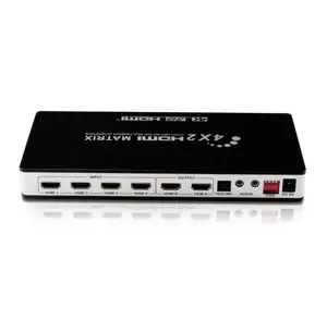 HDMI matrix switch 4x2 with digital video audio out EDID supported