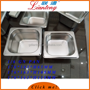 1/6 10 cm de acero inoxidable LFGB certificación Anti Jam Gn Pan helado de alimentos contenedor - Product Image 1