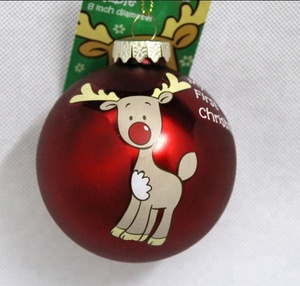 Boules de Noël <span class=keywords><strong>en</strong></span> <span class=keywords><strong>verre</strong></span> <span class=keywords><strong>soufflé</strong></span> à la main de 10 cm pour la décoration de l'arbre, impression de logo personnalisée, vente <span class=keywords><strong>en</strong></span> gros de boules <span class=keywords><strong>en</strong></span> <span class=keywords><strong>verre</strong></span> artisanales - Product Image 2