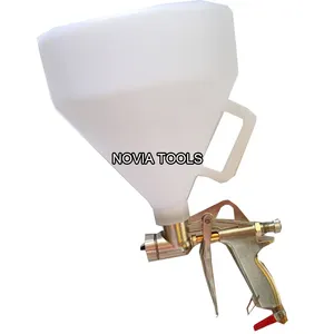 High end plastic cup air hopper gun for texture wall ceiling spraying B004