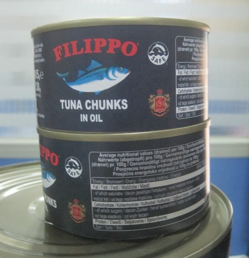 Mikado di marca Cinese tonno in scatola olio vegetale in scatola di tonno pesce in salamoia o in olio vegetale