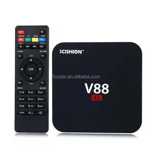 SCISHION V88 TV BOX Pintar Android 7.1, TV BOX Prosesor RK3229 Quad Core 8GB HD 1080P WIFI 4K
