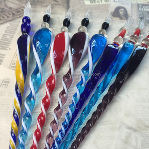 Nouveau Art Mode Cool Verre Matériel Fontaine Dip Pen Vintage Cristal <span class=keywords><strong>Venise</strong></span> Verre Stylo Mode Écriture Outils - Product Image 5