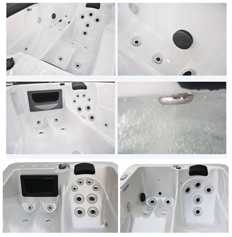 2 Lounges Air Jets Massage Hot Tubs Whirlpool Bathtub For Garden