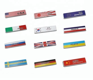 Encargo al por mayor S Corea bandera divisa del coche y cuadrado Corea del Sur bandera emblema con 3 m adhesivo - Product Image 3