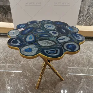 home decor flower agate furniture side coffee table top