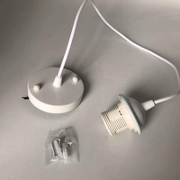 Support de lampe décoratif vintage Tonghua E27 à vis complète, deux anneaux, blanc/noir, en plastique rétro, pour ampoule LED Edison, douille de suspension