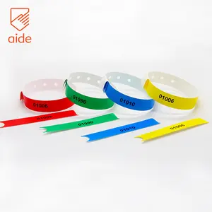 One Time Use Clear Identification vinyl PVC Hotel Plastic Vinyl Wrist Band Wristbands Bracelets