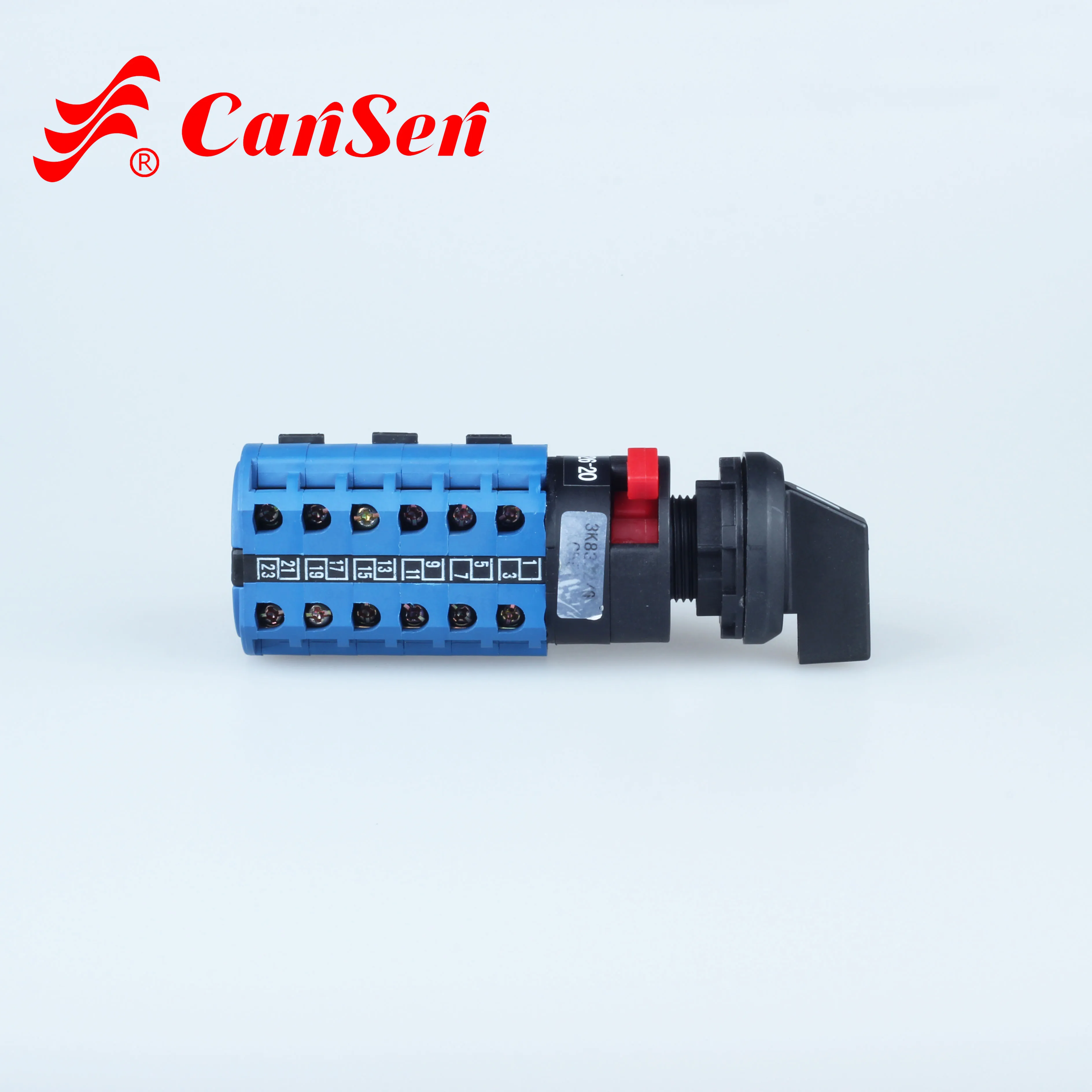 Cansen-Interruptor de cámara de cambio rotativo, LW26-20, un solo orificio, control de 10 posiciones, máquina de prueba de motor eléctrico, máquina de soldadura principal