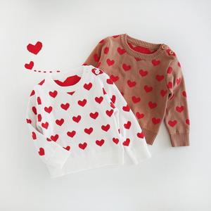 Maglioncino per bambini felpa bianca per bambine maglione Casual a girocollo in <span class=keywords><strong>cotone</strong></span> lavorato a maglia maglione Pullover per bambini maglioni - Product Image 1