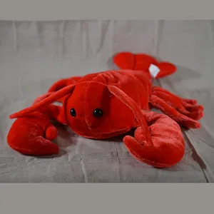 Plush Animal Custom Sea Animal Red And Blue Stuffed Toy Plush Lobster Toy