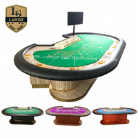 Table de poker électronique de luxe Texas Hold'em avec charge USB et éclairage