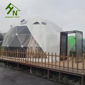 China Lieferanten Hotel Camping Fertighäuser Resort <span class=keywords><strong>Glamping</strong></span> Geodätische Kuppel Haus Zelt mit Oberlicht - Product Image 2