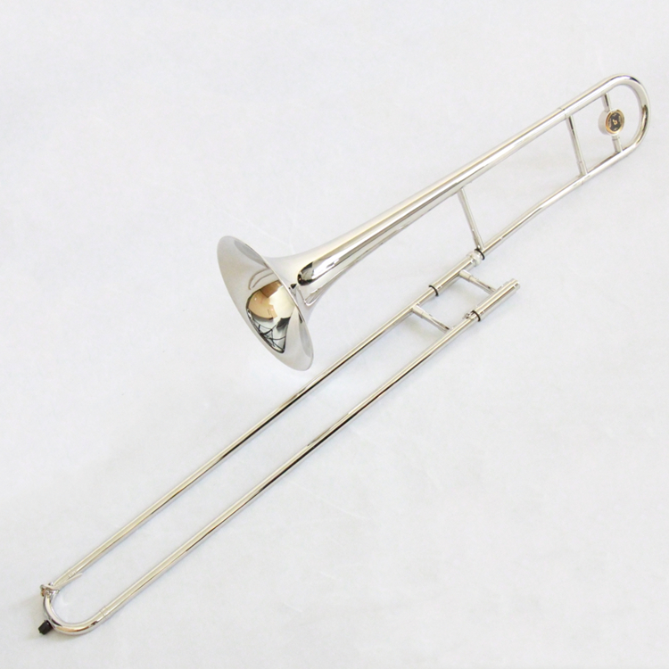 OEM Wholesale Trombon De Pistones Trombone Slides Yellow Brass Body Nickel Plated Tenor Trombone Instruments Case