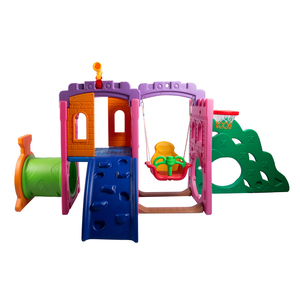 Parque infantil de plástico ecológico Castle Slide Swing <span class=keywords><strong>Climer</strong></span> Play Center - Product Image 5