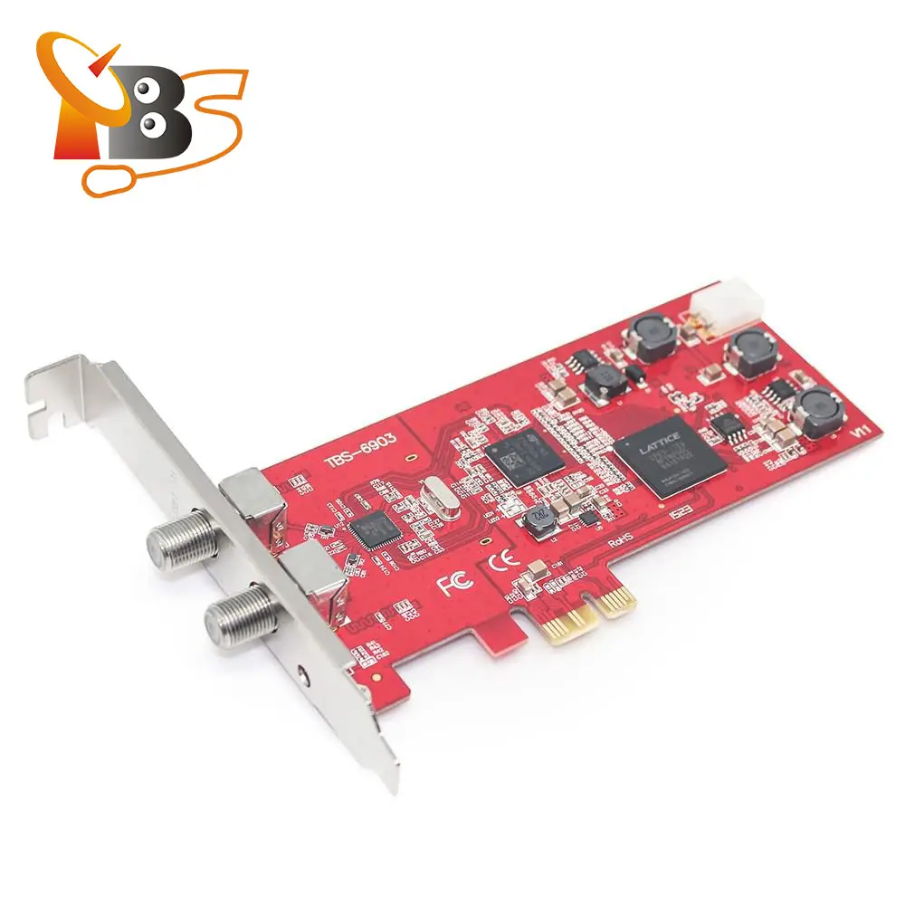 TBS6903 profesyonel DVB-S2 çift Tuner PCIe kart destekler CCM ACM VCM çoklu giriş akışı 16APSK 32APSK