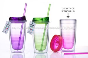 Térmica 16oz azul vaso, con aislamiento de viajes vaso mugs16oz térmica taza con tapa transparente, de plástico vaso de <span class=keywords><strong>vino</strong></span> - Product Image 1