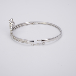 ZHILIAN toptan Lady çift katmanlı taç ince gümüş bilezikler katı 925 gümüş bileklik güzel takı bilezik bileklik kadınlar için - Product Image 3