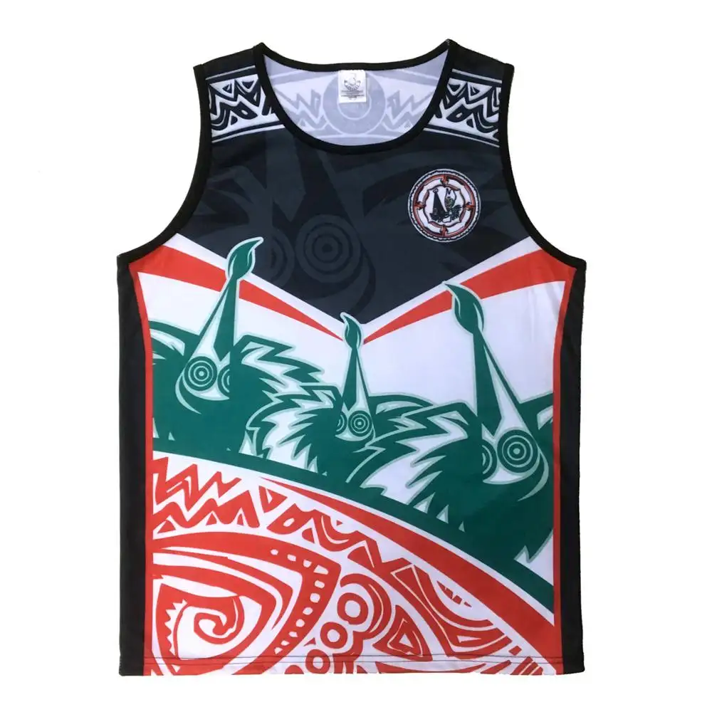 100% Polyester Sublimatie Quick Dry Gym Singlet