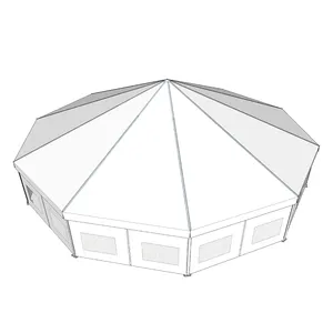 COSCO 전문 사용자 정의 야외 알루미늄 프레임 특수 다각형 텐트 Decagon 텐트