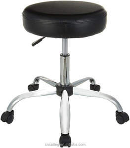Chaise de <span class=keywords><strong>tabouret</strong></span> de bar pivotante sur roulettes en chrome plaqué en gros avec roues et tabourets de bar réglables - Product Image 2