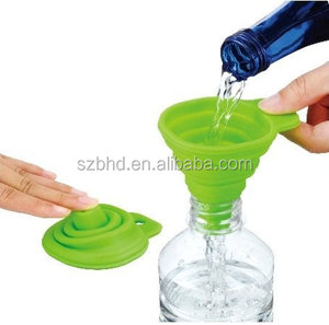 Funil dobrável de borracha de silicone sem bpa, fácil de limpar, mini funil - Product Image 5