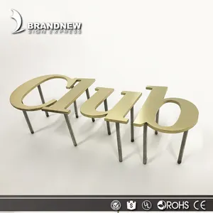 Customized Signage Custom Design 3D Small Solid Metal Brass Letter For Signage