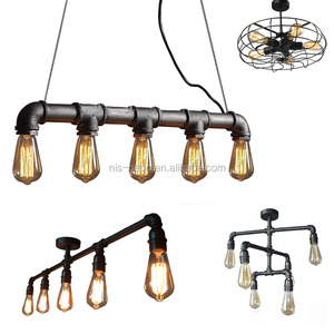 Tubería de agua techo colgante lámpara loft retro acabado antiguo lámpara de luz industrial lámpara colgante - Product Image 6