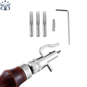 <span class=keywords><strong>Kit</strong></span> d'outils de maroquinerie artisanale 7-en-1 multifonctionnel réglable pour chanfreiner et rainurer le <span class=keywords><strong>cuir</strong></span> - Product Image 5
