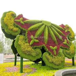 새로운 디자인 현대 정원 장식적인 가짜 인공적인 인간적인 회양목 topiary, 인체 조각품