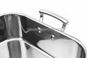 الفولاذ المقاوم للصدأ 16.5 بوصة تحميص كبيرة مع رف - Product Image 5