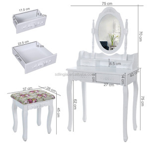 Vente <span class=keywords><strong>en</strong></span> gros Console de coin <span class=keywords><strong>en</strong></span> bois pour maquillage royal Coiffeuse pas chère avec miroir coiffeuse avec miroir <span class=keywords><strong>en</strong></span> contreplaqué <span class=keywords><strong>laqué</strong></span> <span class=keywords><strong>blanc</strong></span> - Product Image 6