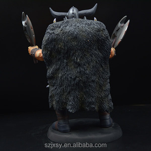 Estatua de Resina de Guerrero Vikingo Berserker, Figura de Fantasía con Doble Hacha, Miniatura Coleccionable Pintada a Mano para RPG - Product Image 3