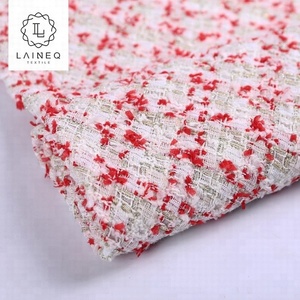 Shaoxing Supplier Fashionable <strong>Boucle</strong> <strong>White</strong> Wool Yarn Tweed Fabric - Product Image 4
