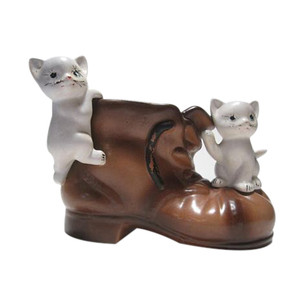 Maceta de Cerámica <span class=keywords><strong>con</strong></span> Forma de Zapato de <span class=keywords><strong>Gato</strong></span> <span class=keywords><strong>con</strong></span> <span class=keywords><strong>Botas</strong></span> Marrón - Product Image 1