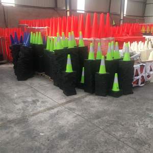 Beijing Roadsafe Traffic Sign 18 "45cm PVC + Base negra Conos de estacionamiento de seguridad de plástico - Product Image 6