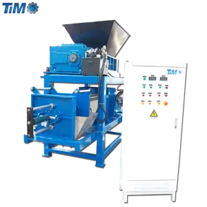 oil palm empty fruit bunch EFB shredder and dewatering squeezer combo machine