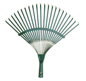 PECKER (PC-DF1622R) 22 TINES IRON STEEL WOOD HANDLE GARDEN LAWN <b>RAKE</b> - Product Image 1