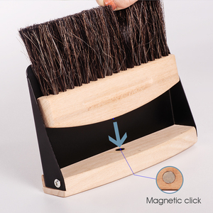 Masthome-<span class=keywords><strong>Brosse</strong></span> de nettoyage écologique en hêtre et crin de cheval, petite pelle à poussière, manche court, <span class=keywords><strong>brosse</strong></span> en bois pour table - Product Image 6