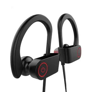 Fone de ouvido magnético bluetooth u8, fone de ouvido esportivo com microfone wireless para música, de corrida, com iphone 8x7 e xiaomi