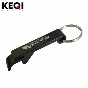 Custom promotional gifts practical bottle opener keychain with laser logo