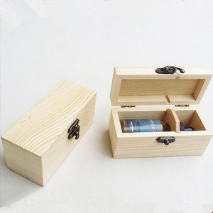 Caja de embalaje de aceite esencial de madera de pino de una botella Caja de madera de regalo de perfume elegante con estética natural - Product Image 2