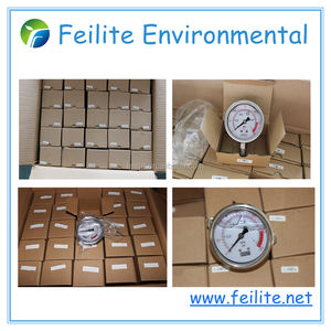 4 Zoll 100mm <span class=keywords><strong>1</strong></span> MPA/<span class=keywords><strong>1</strong></span> 50PSI Rück anschluss Flüssigkeits gefülltes Manometer 4 Zoll Edelstahl manometer - Product Image 5