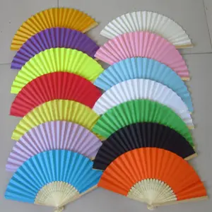 Summer Chinese Style DIY blank Hand Paper Fans Pocket Folding Bamboo Fan Wedding Party Decor for gife dance fan