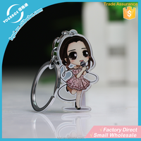 Breloques en acrylique transparentes personnalisées avec impression UV, design de dessin animé, cadeaux promotionnels imperméables
